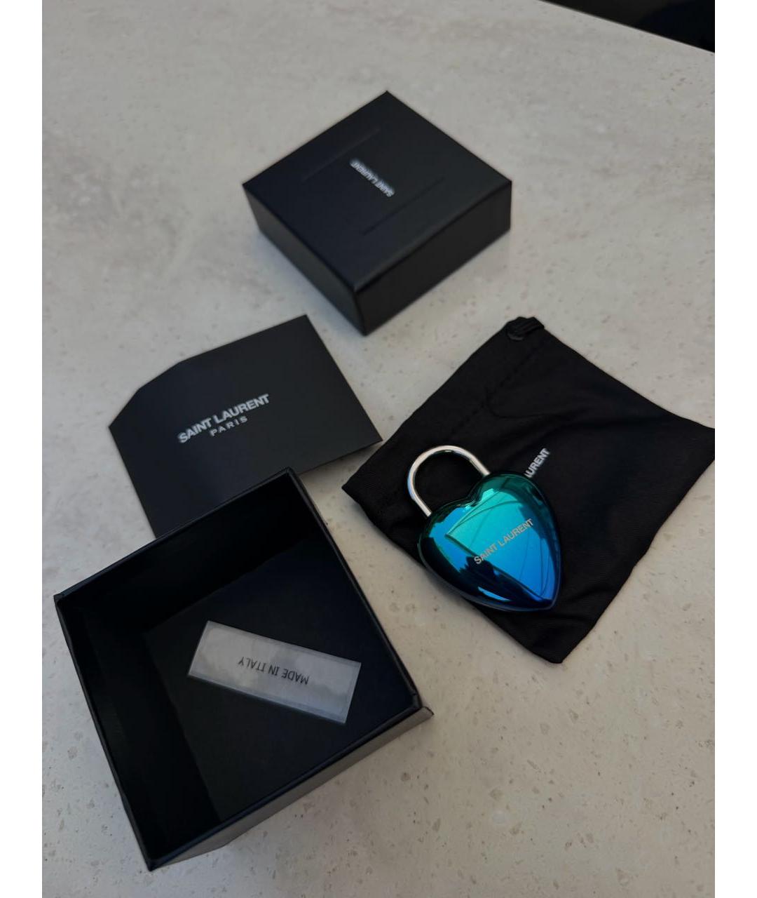 SAINT LAURENT Синий брелок, фото 4