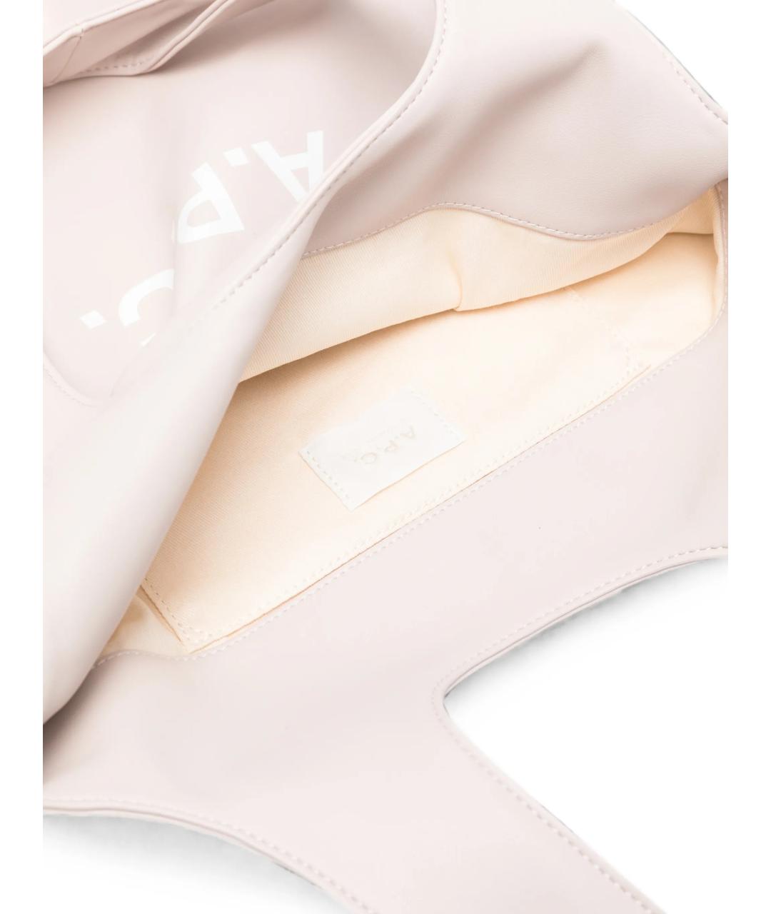 A.P.C. Розовая сумка тоут из искусственной кожи, фото 3