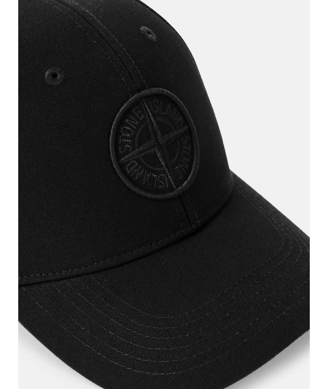 STONE ISLAND Черная хлопковая кепка/бейсболка, фото 3