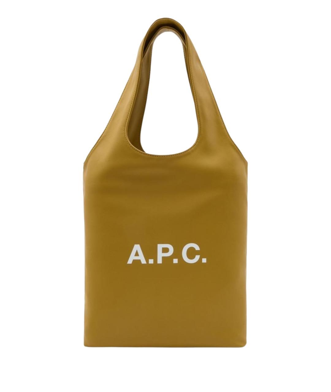 A.P.C. Зеленая сумка тоут из искусственной кожи, фото 1