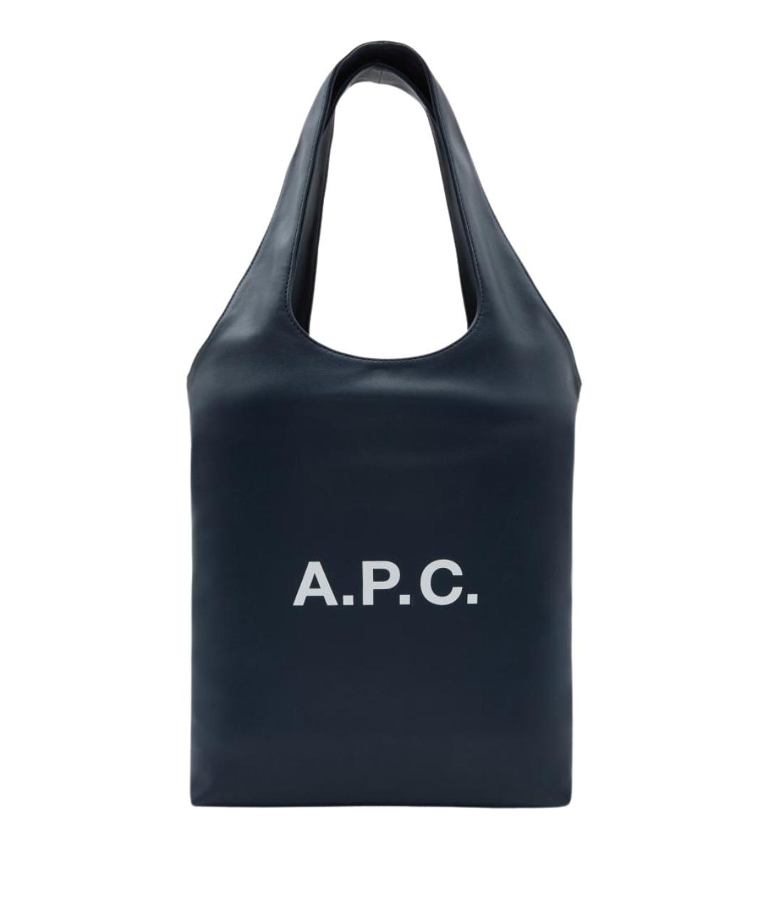 A.P.C. Синяя сумка тоут из искусственной кожи, фото 1