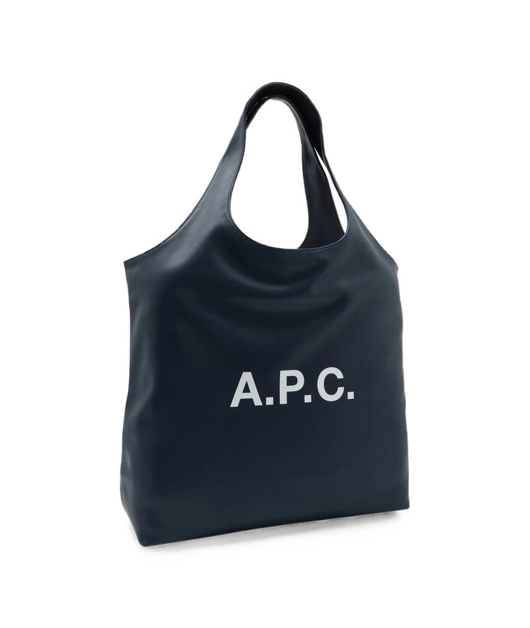 A.P.C. Синяя сумка тоут из искусственной кожи, фото 3