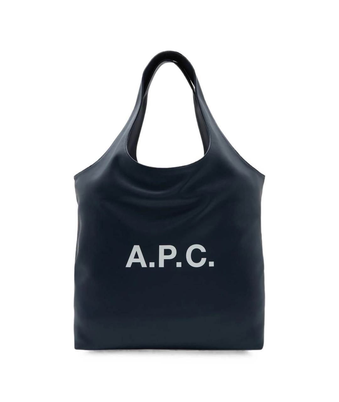 A.P.C. Синяя сумка тоут из искусственной кожи, фото 1