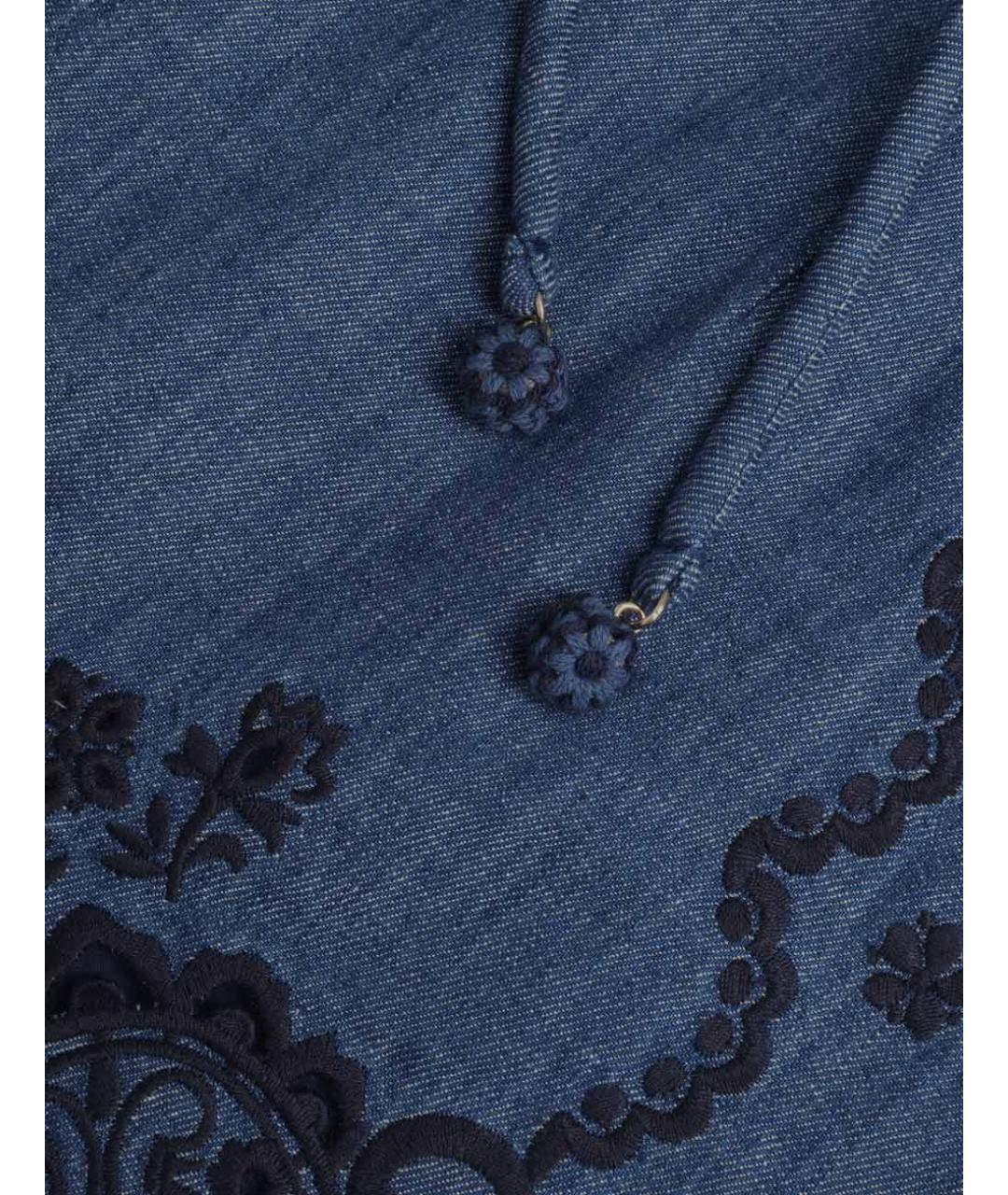 ZIMMERMANN Синие хлопковые шорты, фото 5