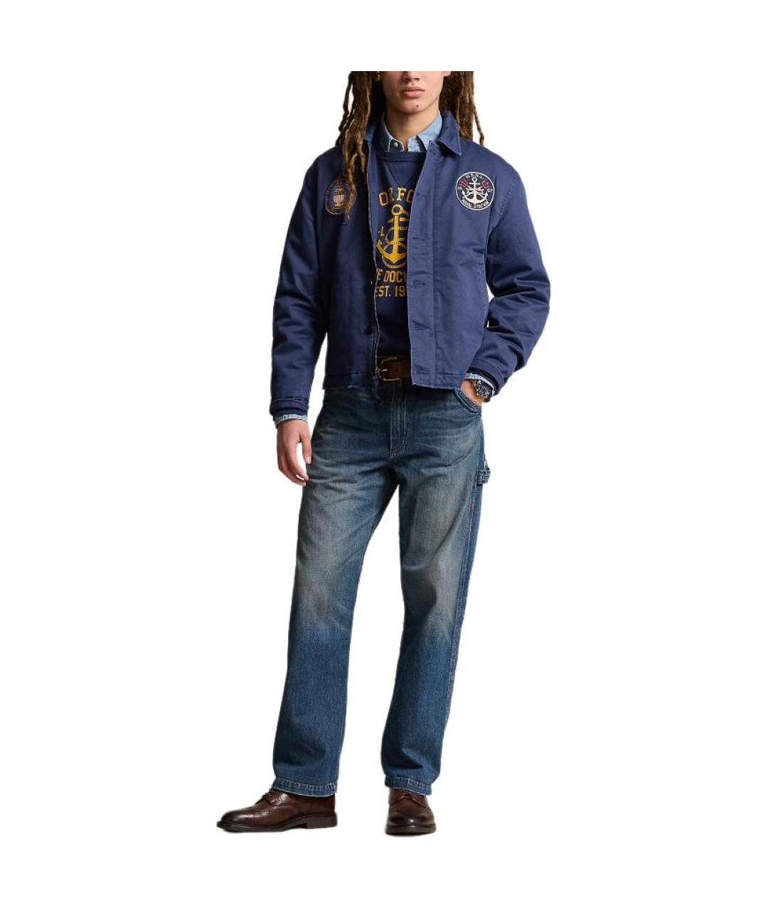 POLO RALPH LAUREN Синяя хлопковая куртка, фото 2