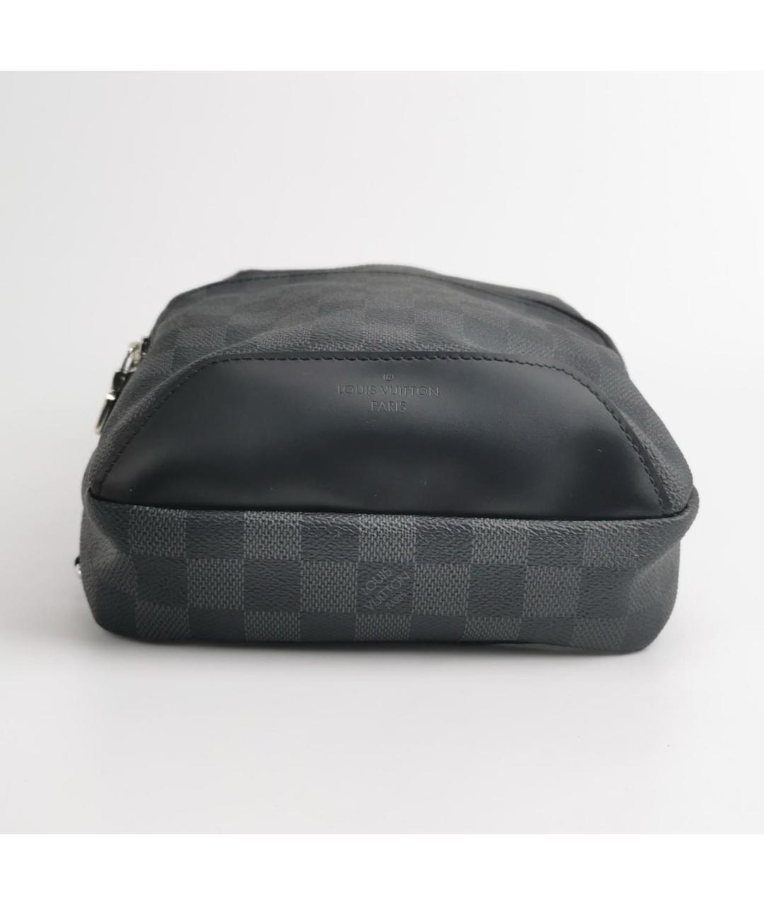 LOUIS VUITTON Черная кожаная сумка на плечо, фото 5