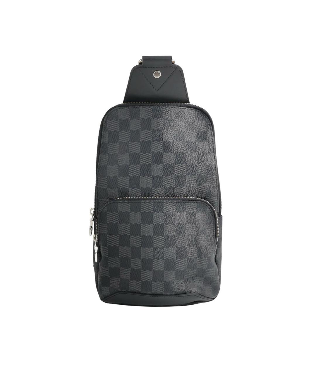 LOUIS VUITTON Черная кожаная сумка на плечо, фото 1