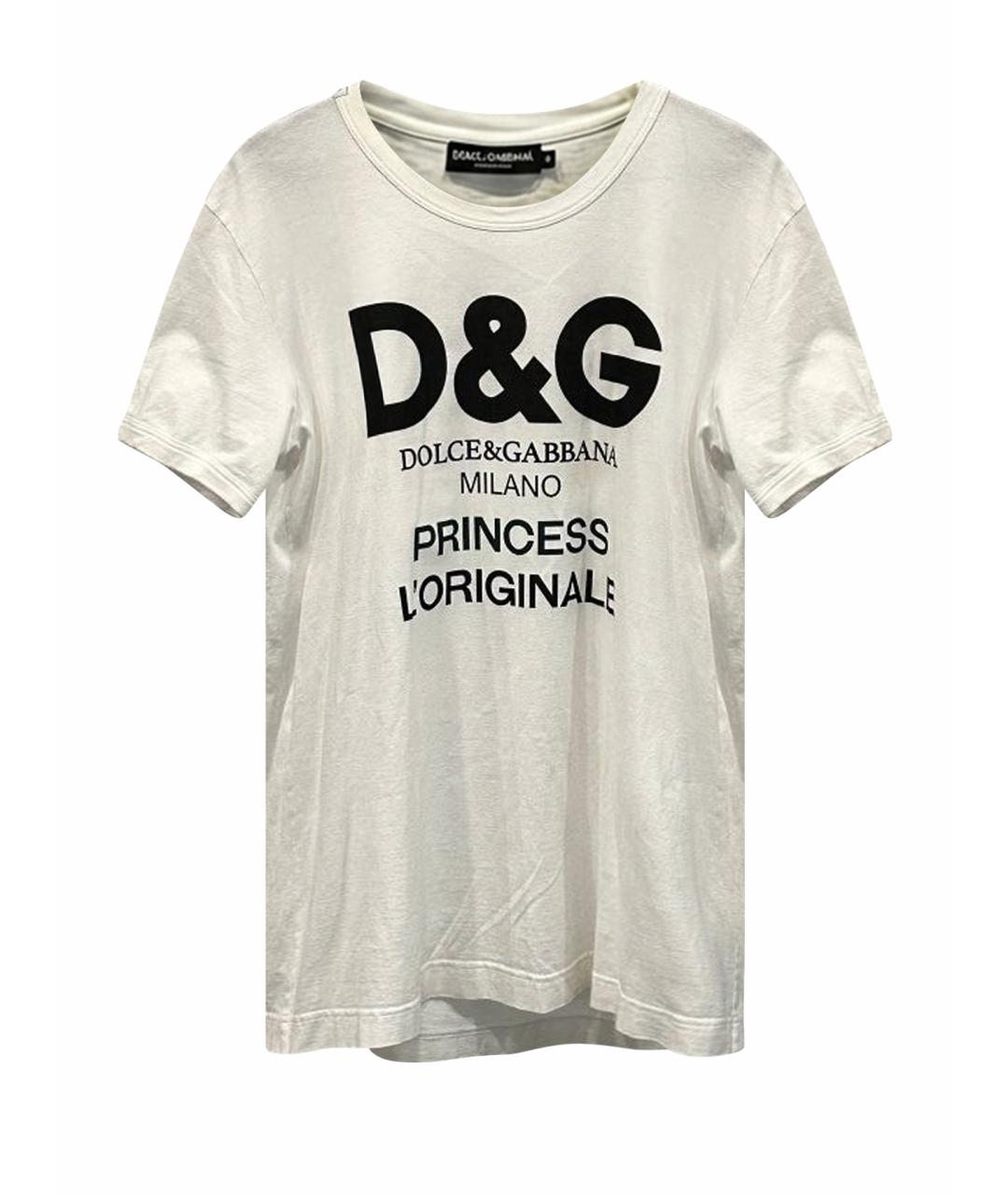 DOLCE&GABBANA Белая хлопковая футболка, фото 1
