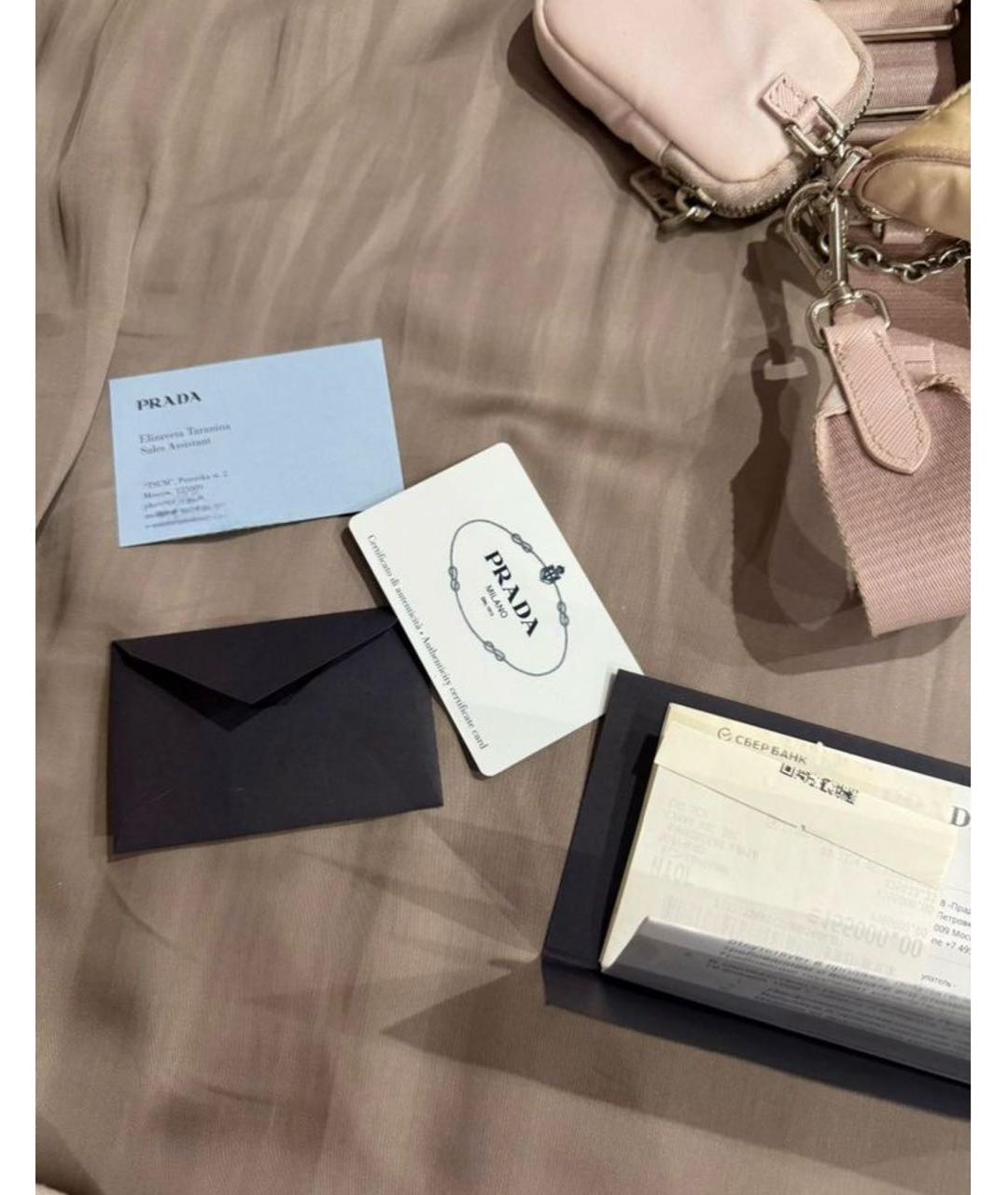 PRADA Розовая сумка через плечо, фото 4