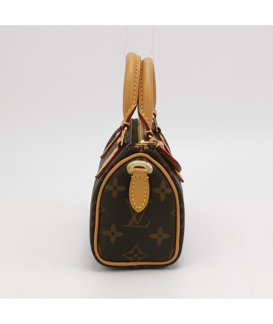 LOUIS VUITTON Коричневая кожаная сумка через плечо, фото 3