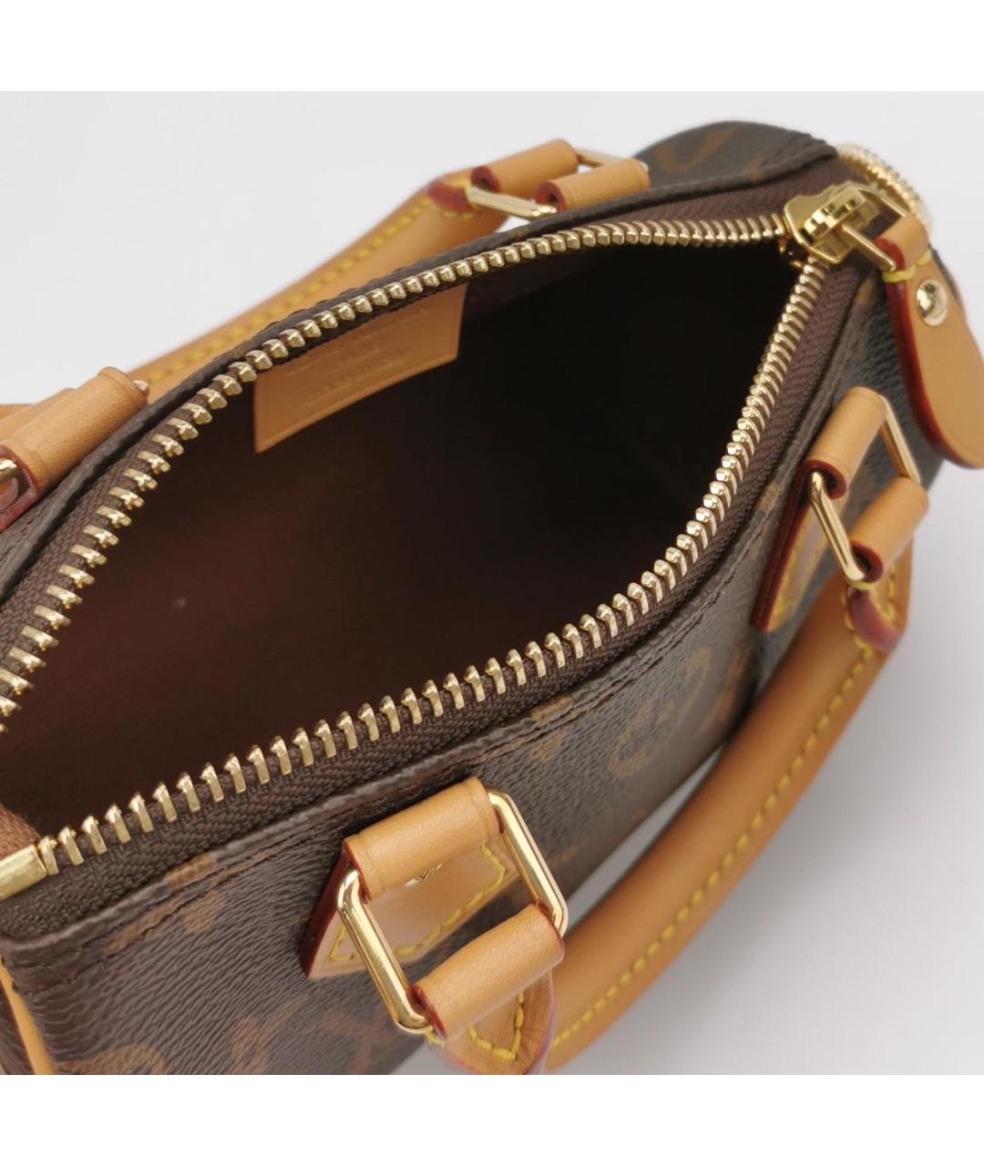 LOUIS VUITTON Коричневая кожаная сумка через плечо, фото 4