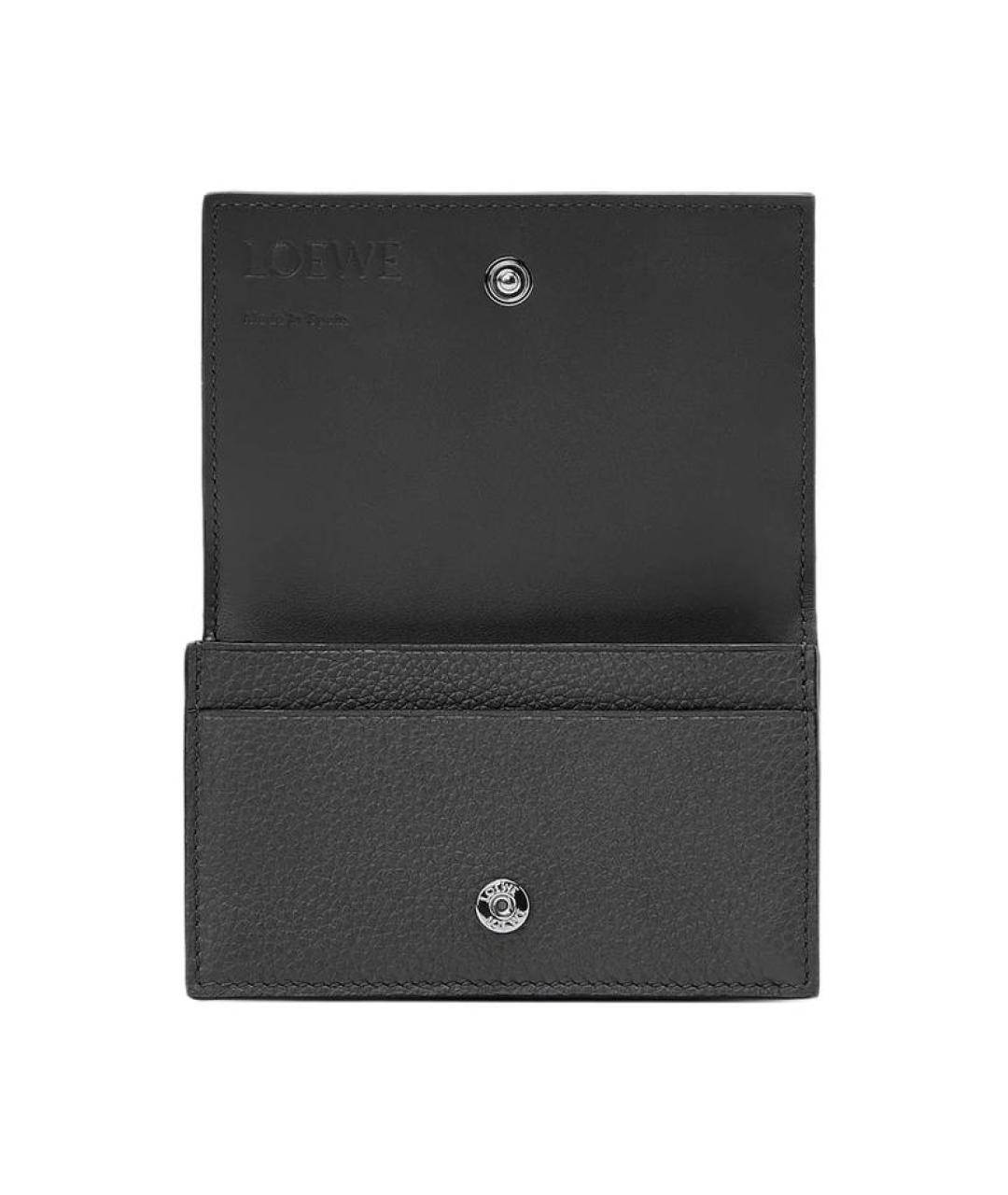 LOEWE Черный кожаный кардхолдер, фото 3