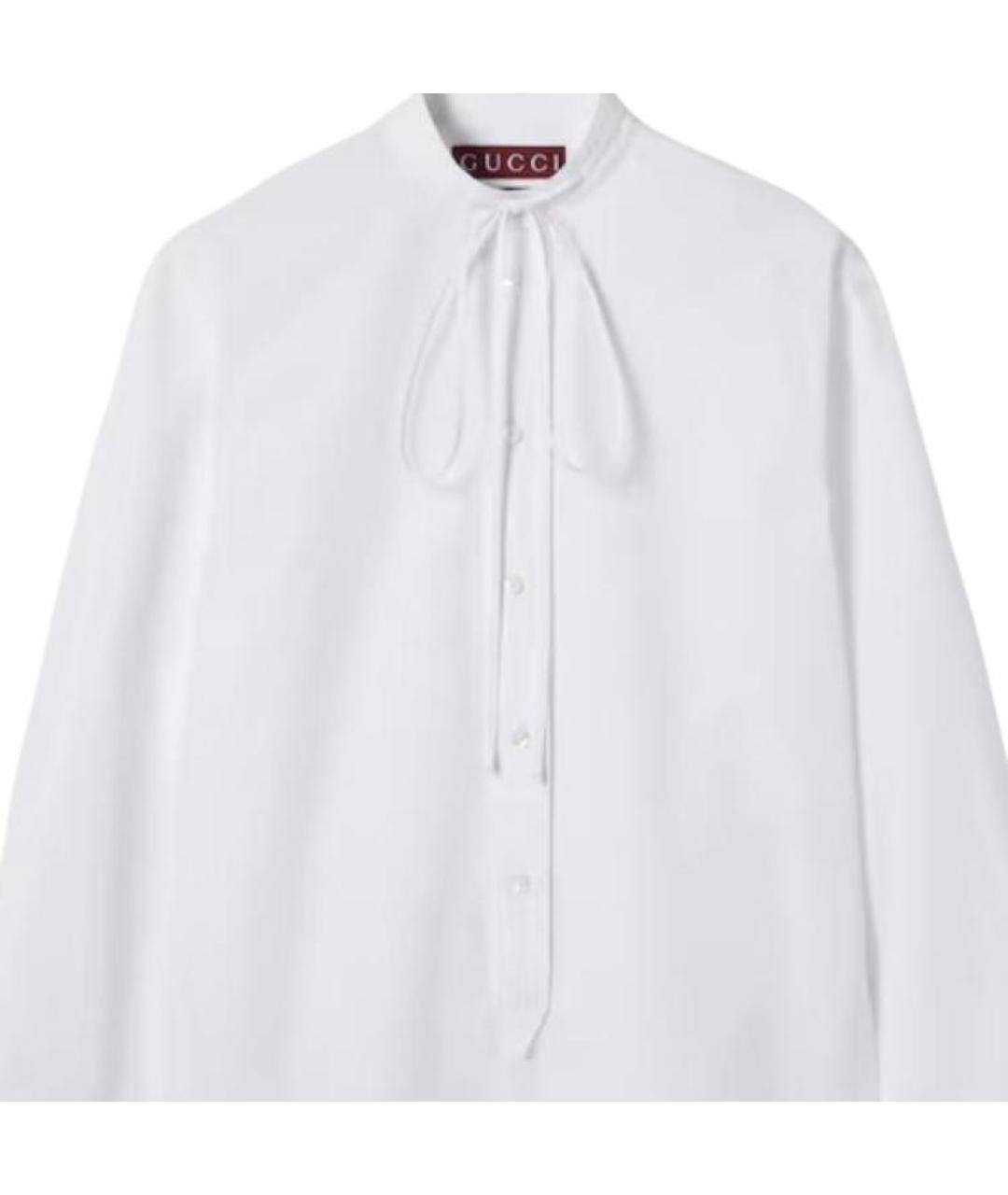 GUCCI Белая хлопковая рубашка, фото 2