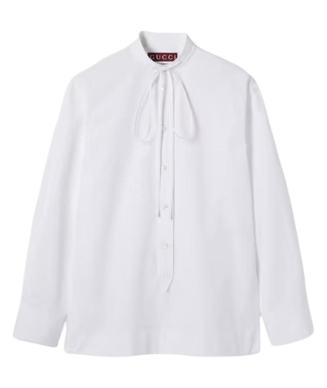 GUCCI Белая хлопковая рубашка, фото 1