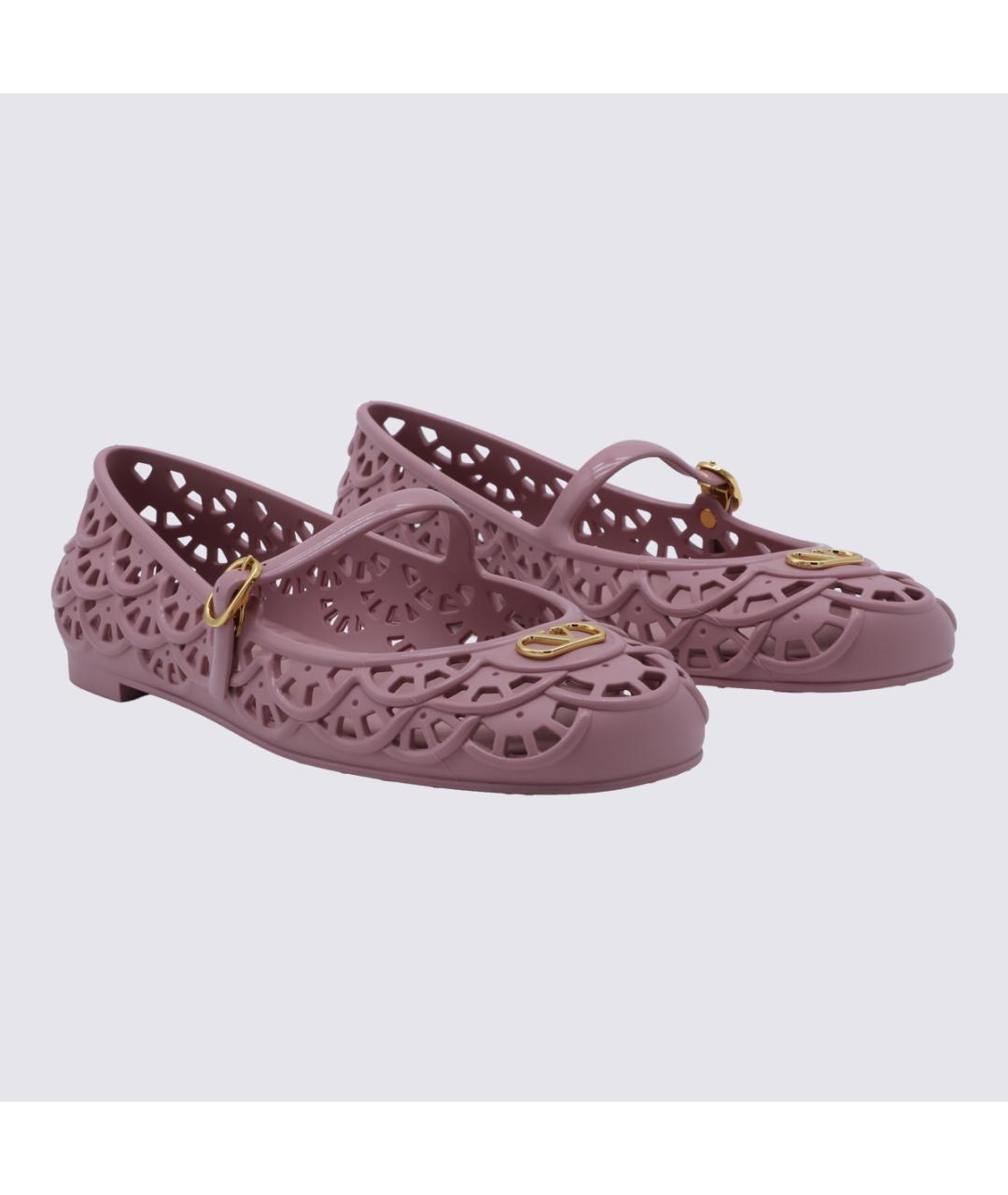 VALENTINO Розовые резиновые балетки, фото 2