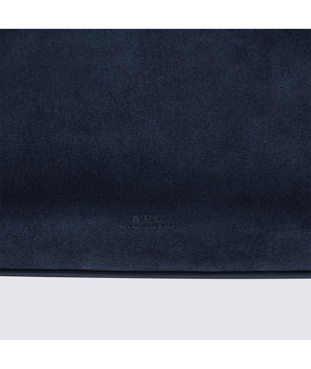 A.P.C. Синяя замшевая сумка через плечо, фото 4