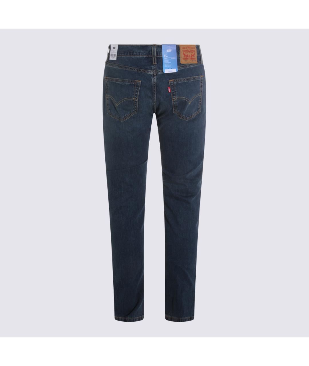 LEVI'S Синие хлопковые прямые джинсы, фото 2