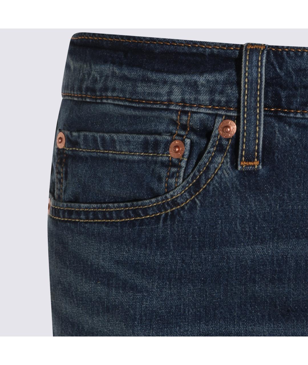 LEVI'S Синие хлопковые прямые джинсы, фото 3