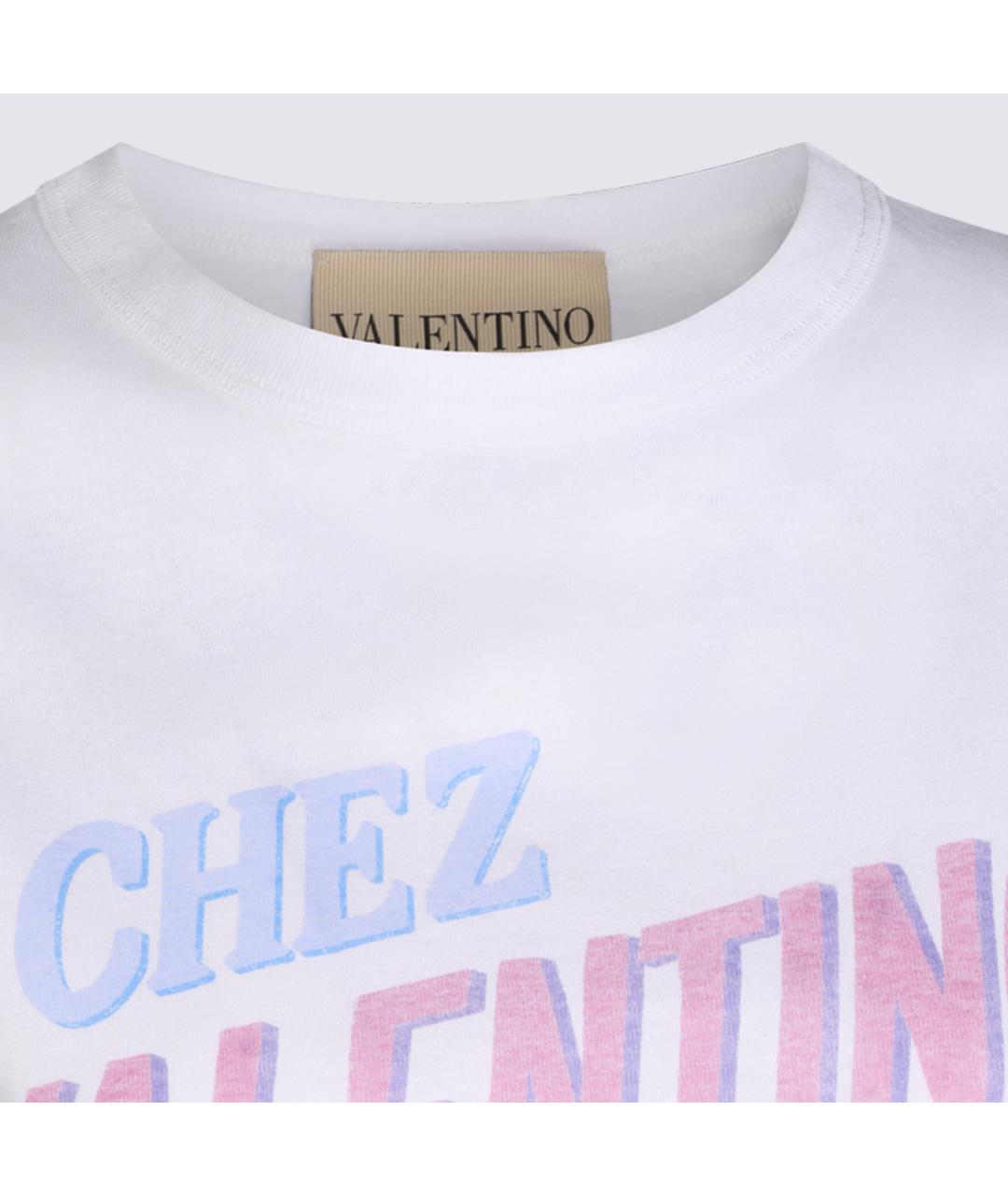 VALENTINO Белая хлопковая футболка, фото 3
