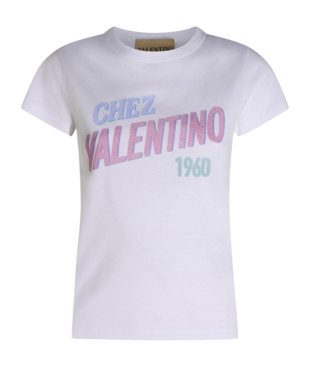 VALENTINO Белая хлопковая футболка, фото 1