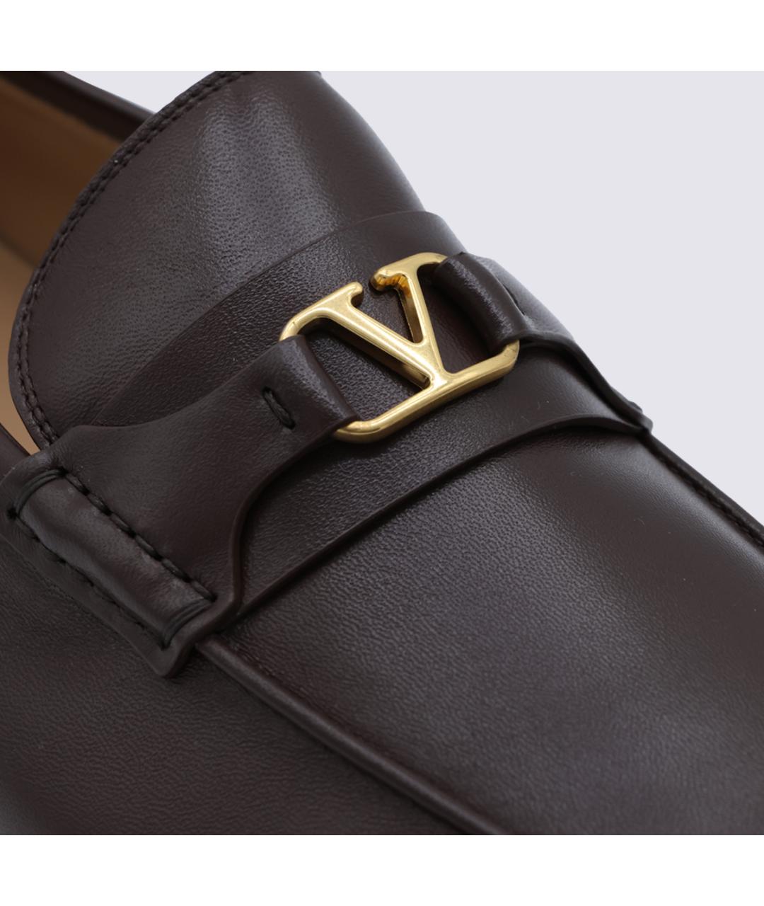 VALENTINO Коричневые кожаные лоферы, фото 4