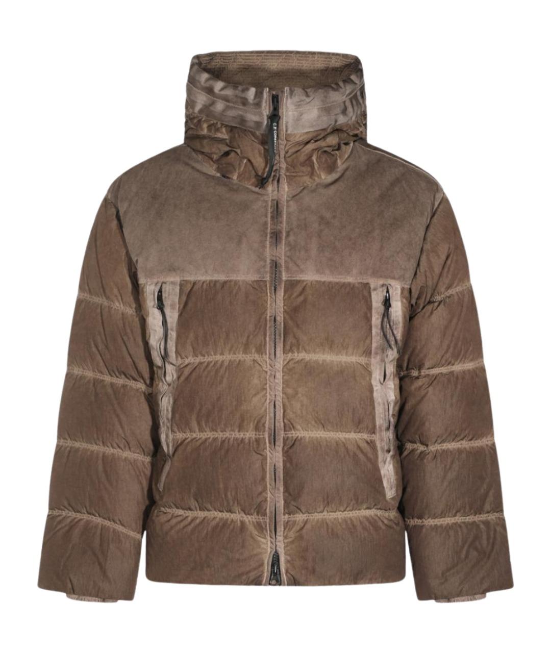 CP COMPANY Коричневая полиамидовая куртка, фото 1