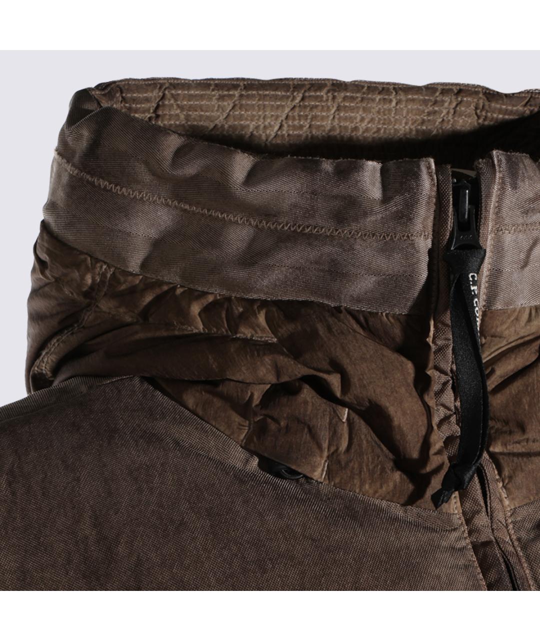 CP COMPANY Коричневая полиамидовая куртка, фото 4