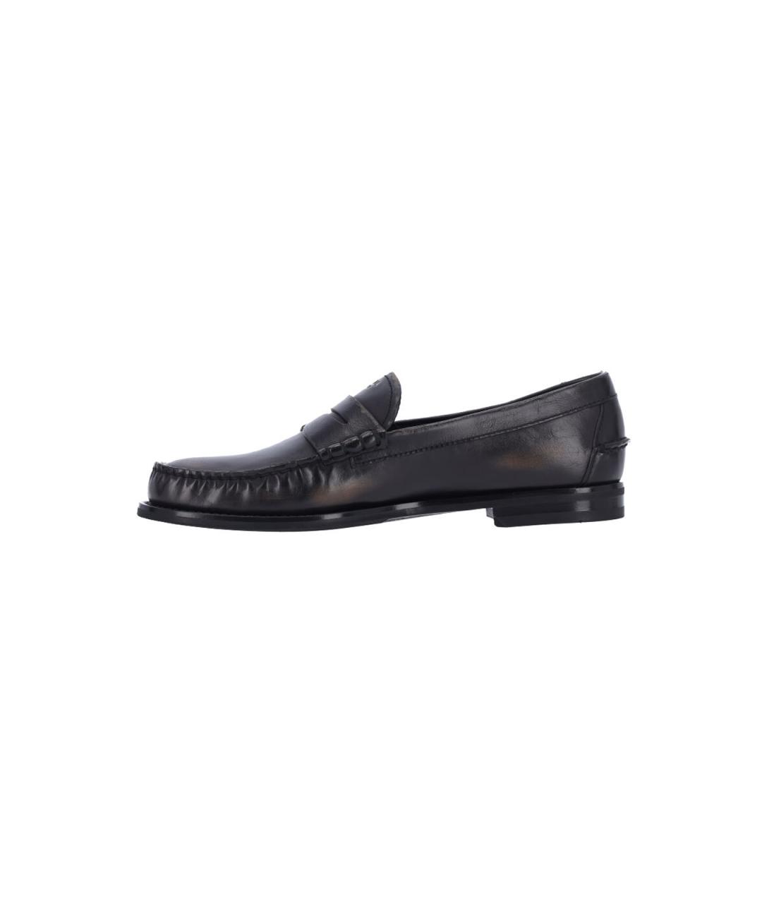 PRADA Черные кожаные лоферы, фото 3