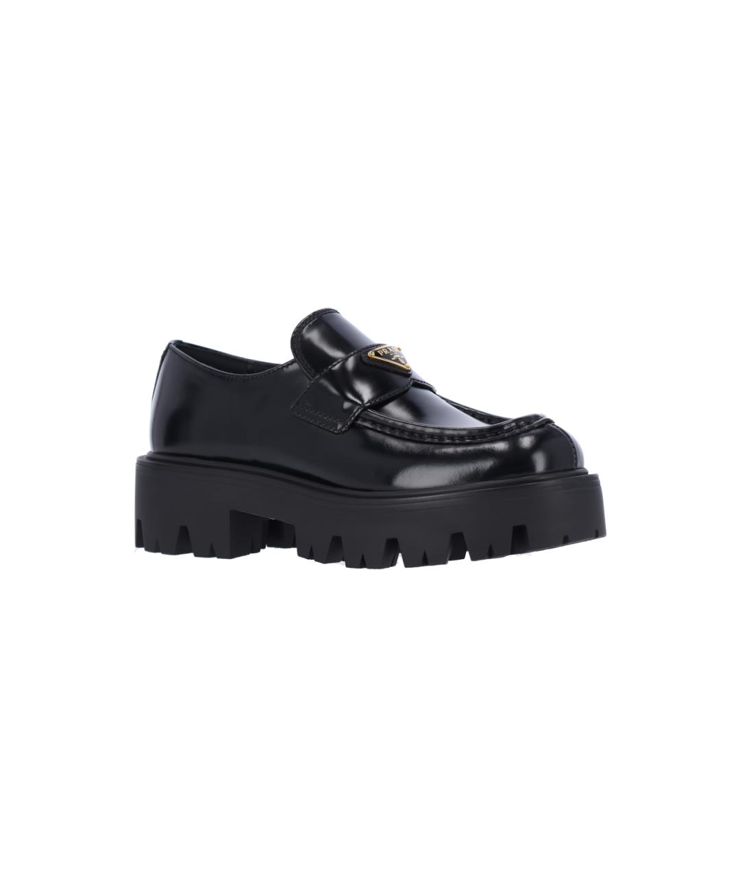 PRADA Черные кожаные лоферы, фото 2