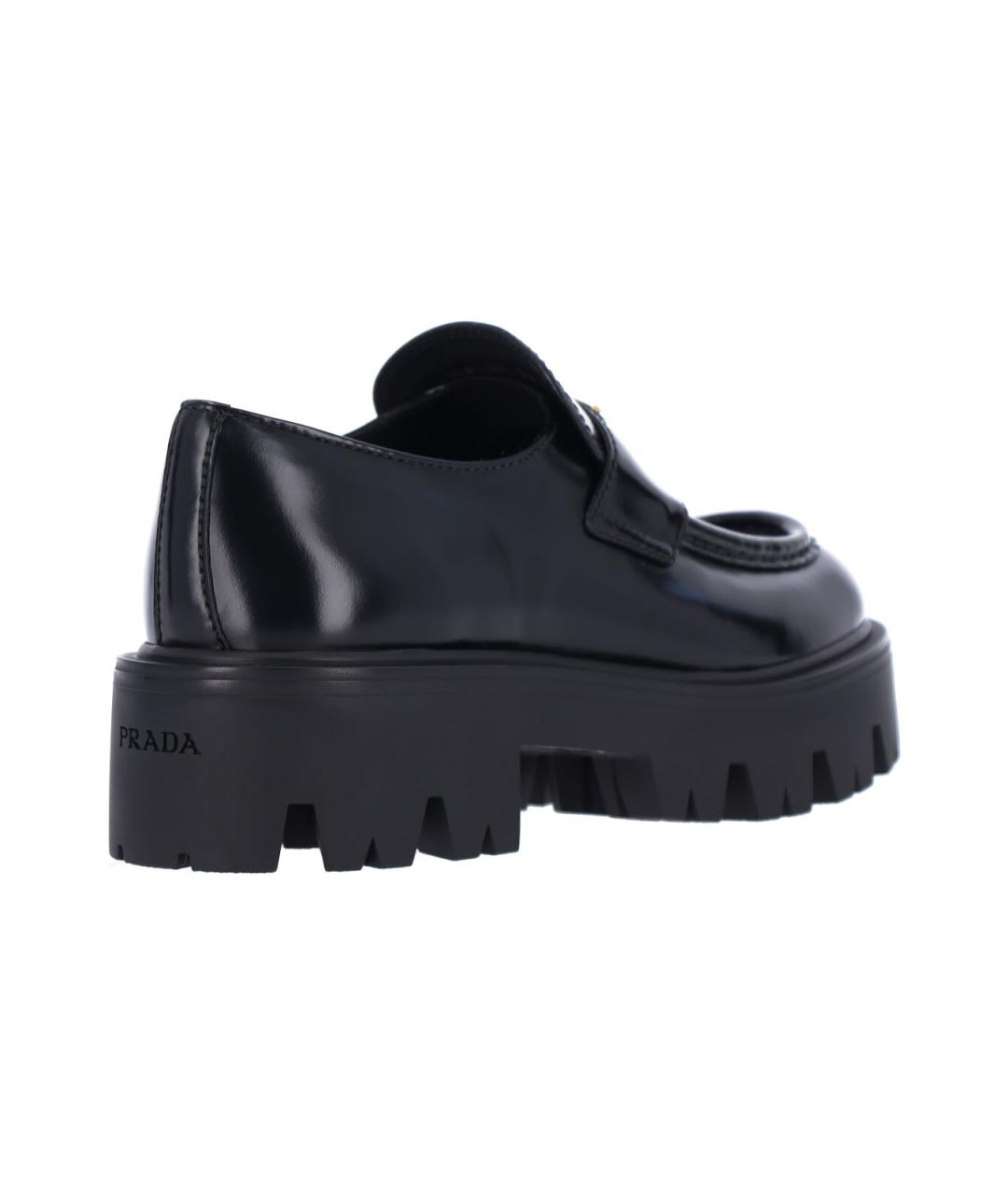 PRADA Черные кожаные лоферы, фото 4