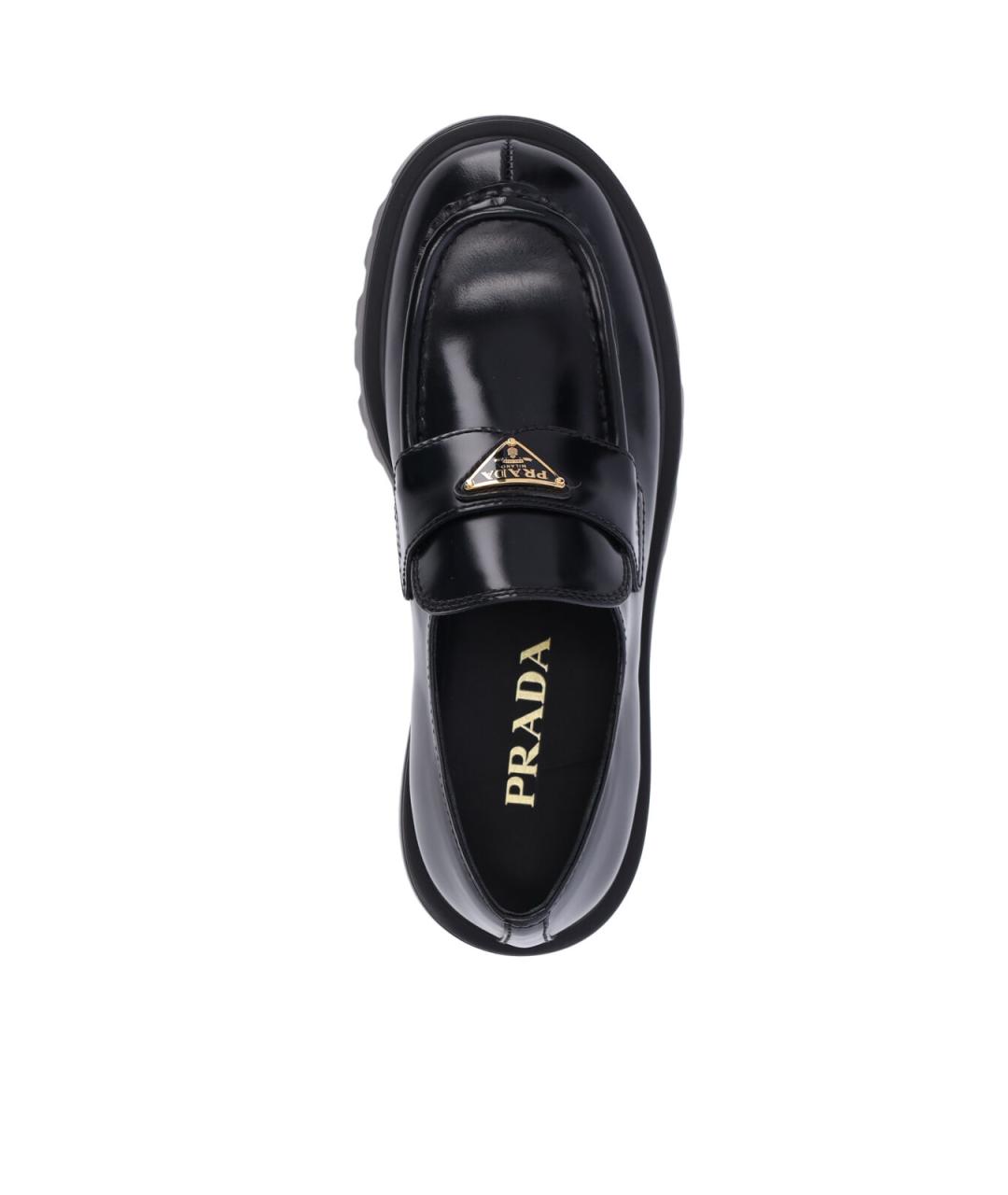 PRADA Черные кожаные лоферы, фото 5