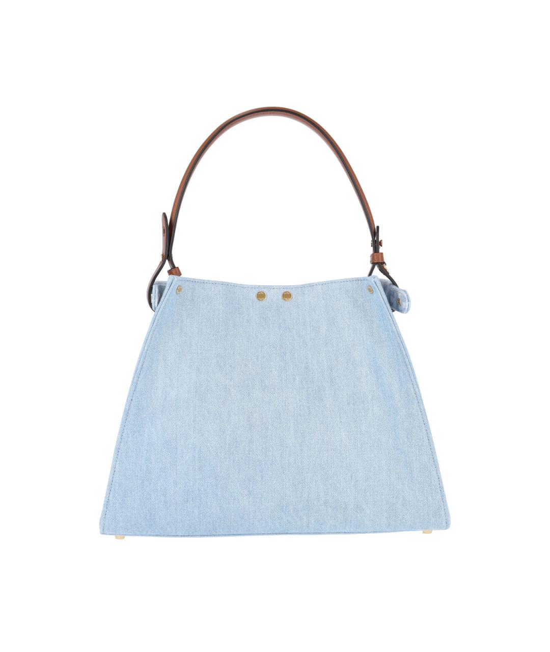 FENDI Голубая хлопковая сумка тоут, фото 3