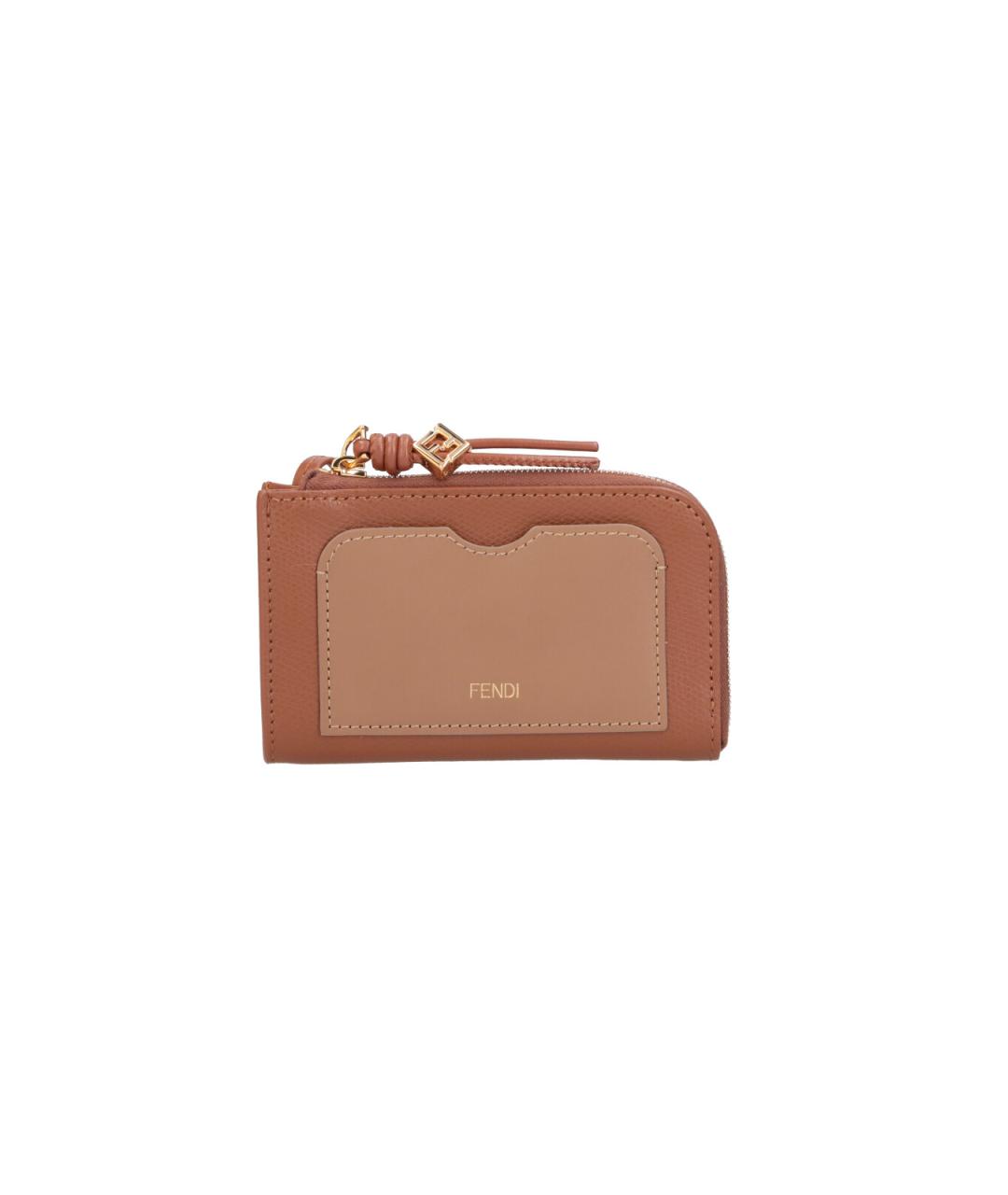 FENDI Бежевый кожаный кошелек, фото 1