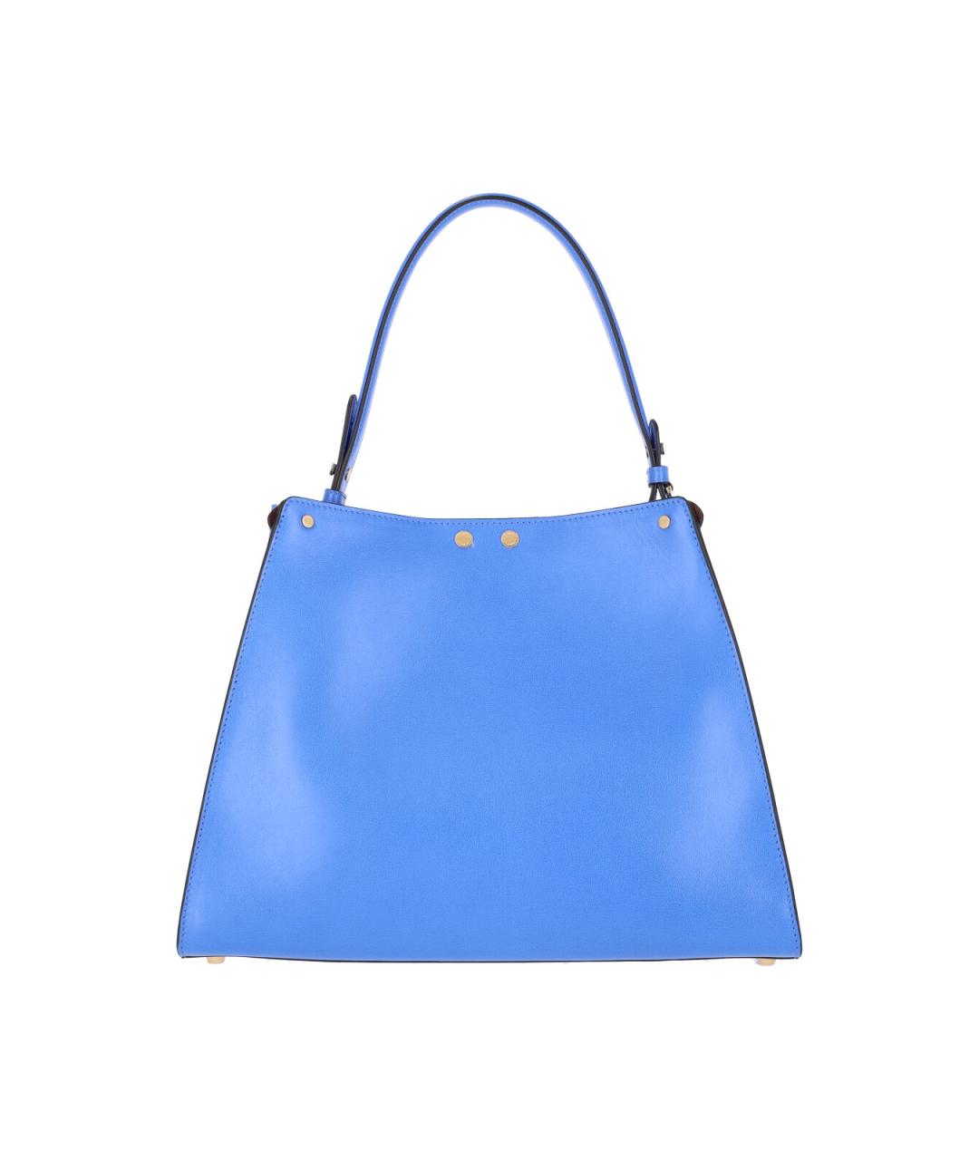FENDI Синяя кожаная сумка тоут, фото 3
