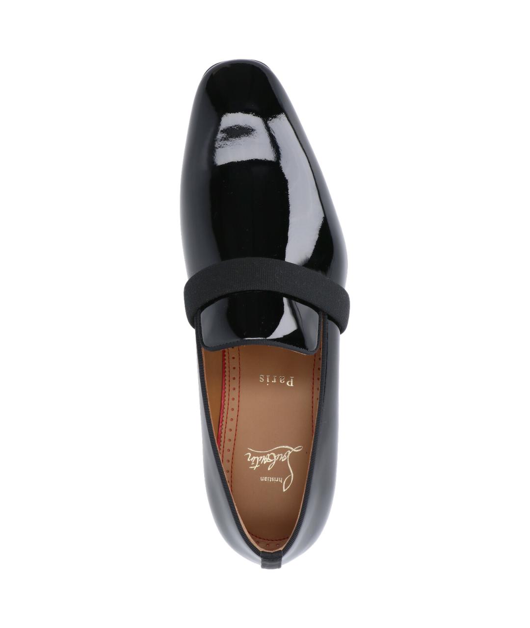 CHRISTIAN LOUBOUTIN Черные кожаные лоферы, фото 5