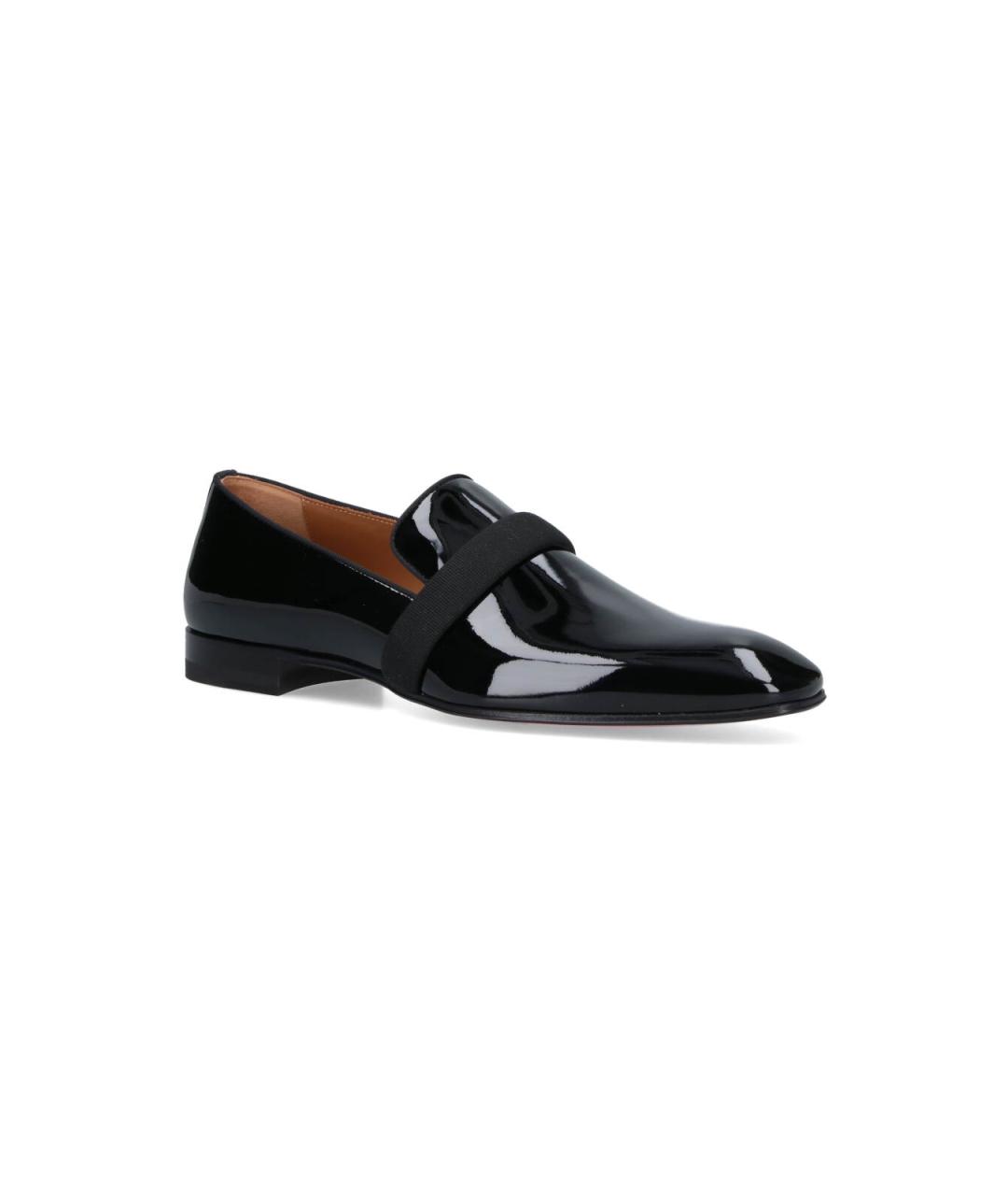 CHRISTIAN LOUBOUTIN Черные кожаные лоферы, фото 2