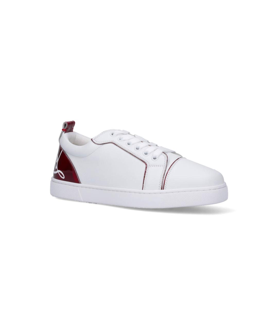 CHRISTIAN LOUBOUTIN Белые кожаные кроссовки, фото 2