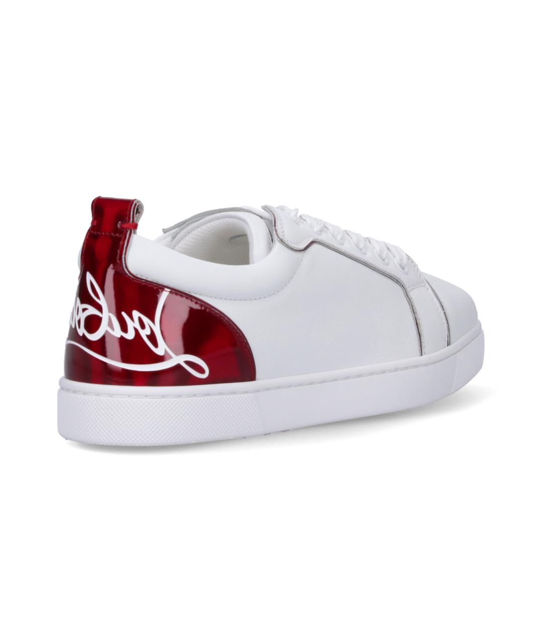 CHRISTIAN LOUBOUTIN Белые кожаные кроссовки, фото 4