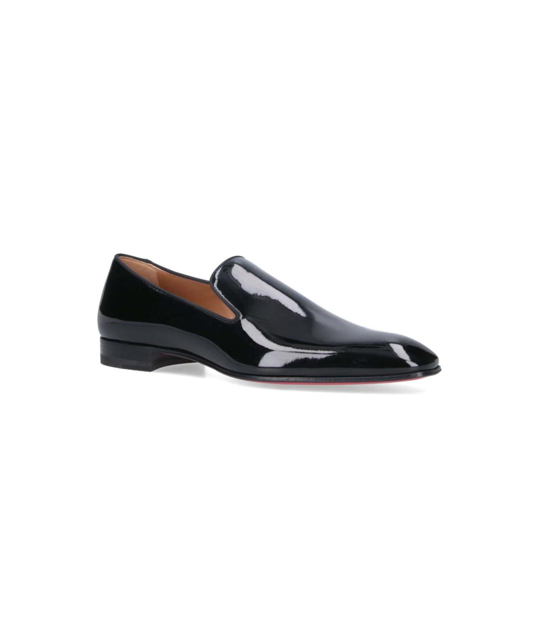 CHRISTIAN LOUBOUTIN Черные синтетические лоферы, фото 2