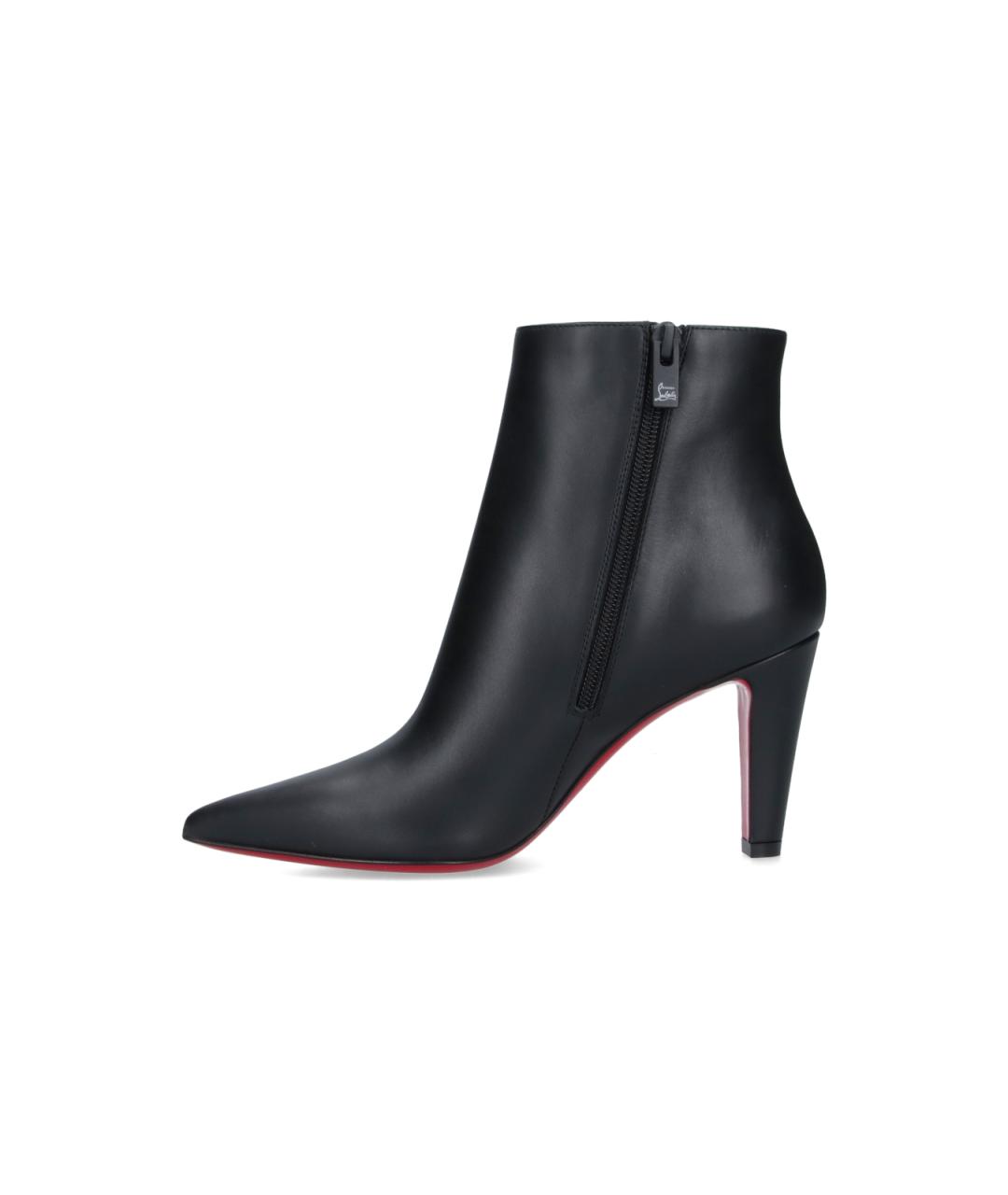CHRISTIAN LOUBOUTIN Черные кожаные ботильоны, фото 3