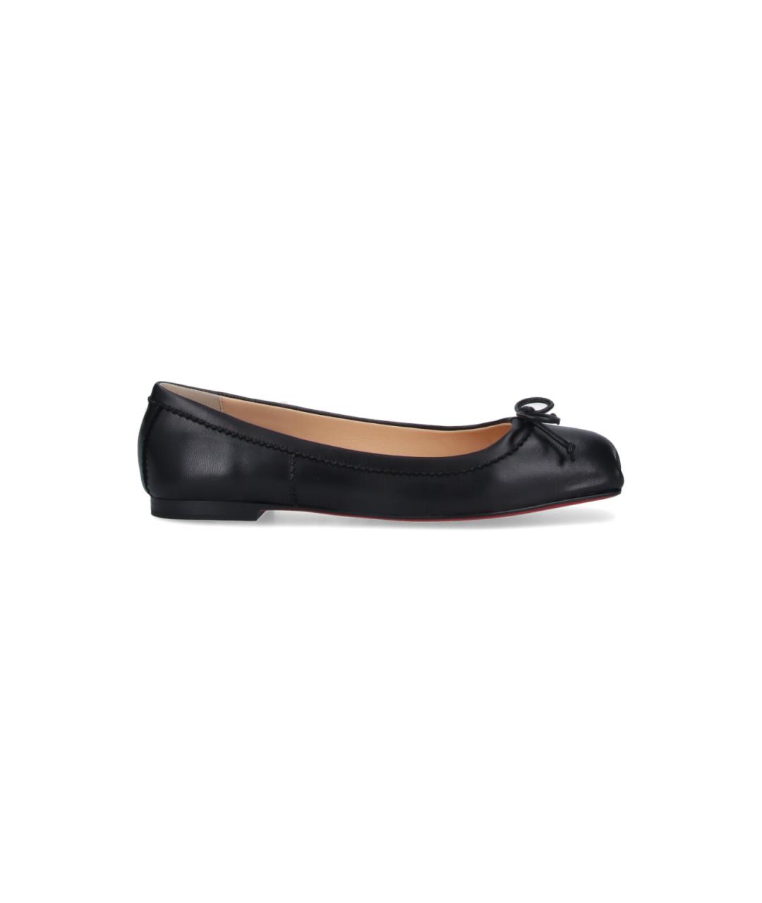 CHRISTIAN LOUBOUTIN Черные кожаные балетки, фото 1