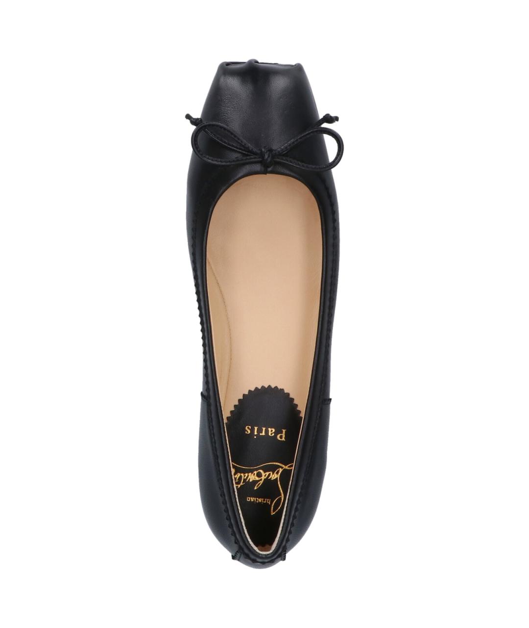 CHRISTIAN LOUBOUTIN Черные кожаные балетки, фото 5