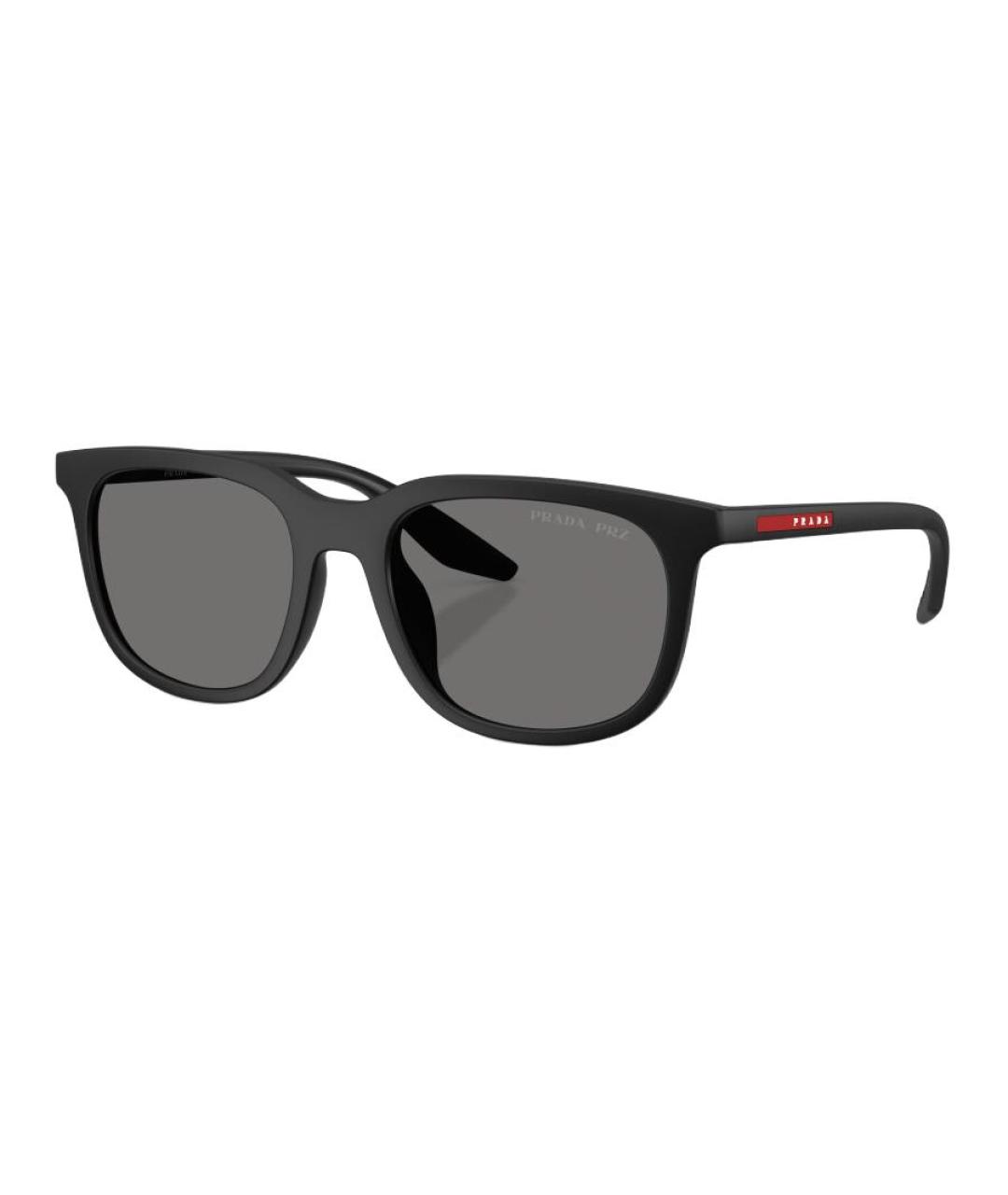 PRADA Черные пластиковые солнцезащитные очки, фото 1