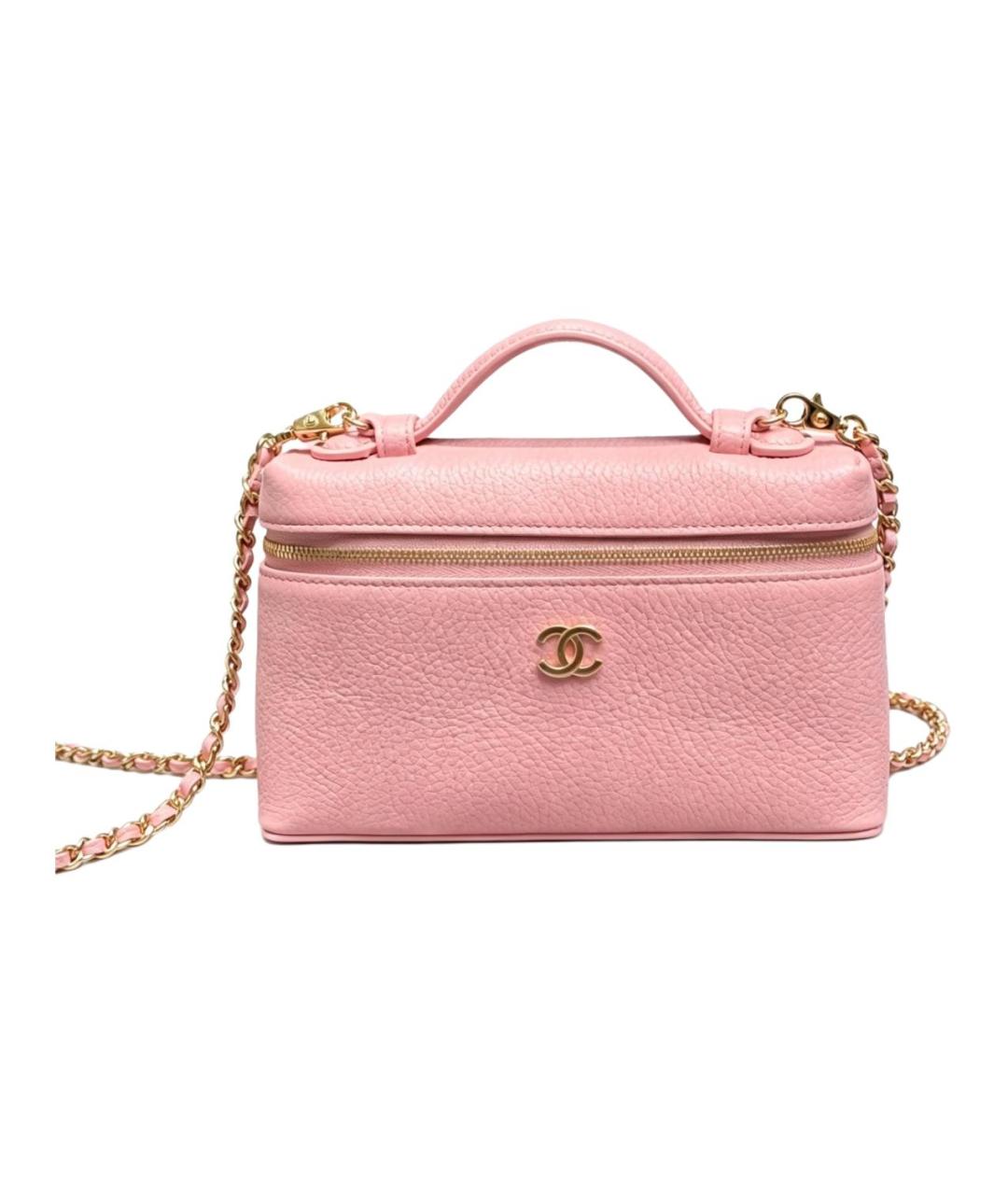 CHANEL Розовая кожаная косметичка, фото 2