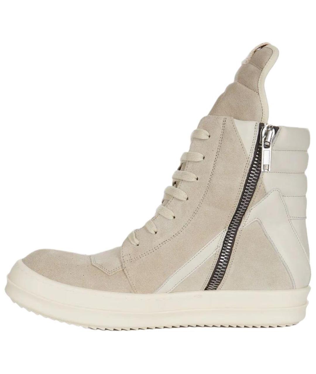 RICK OWENS Бежевые кроссовки, фото 3