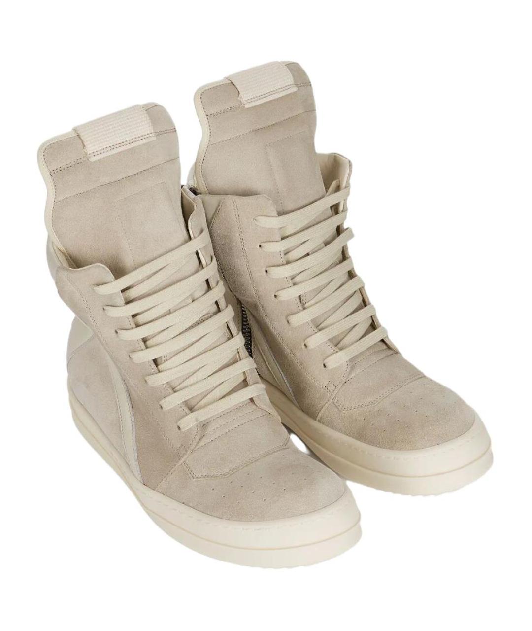 RICK OWENS Бежевые кроссовки, фото 4