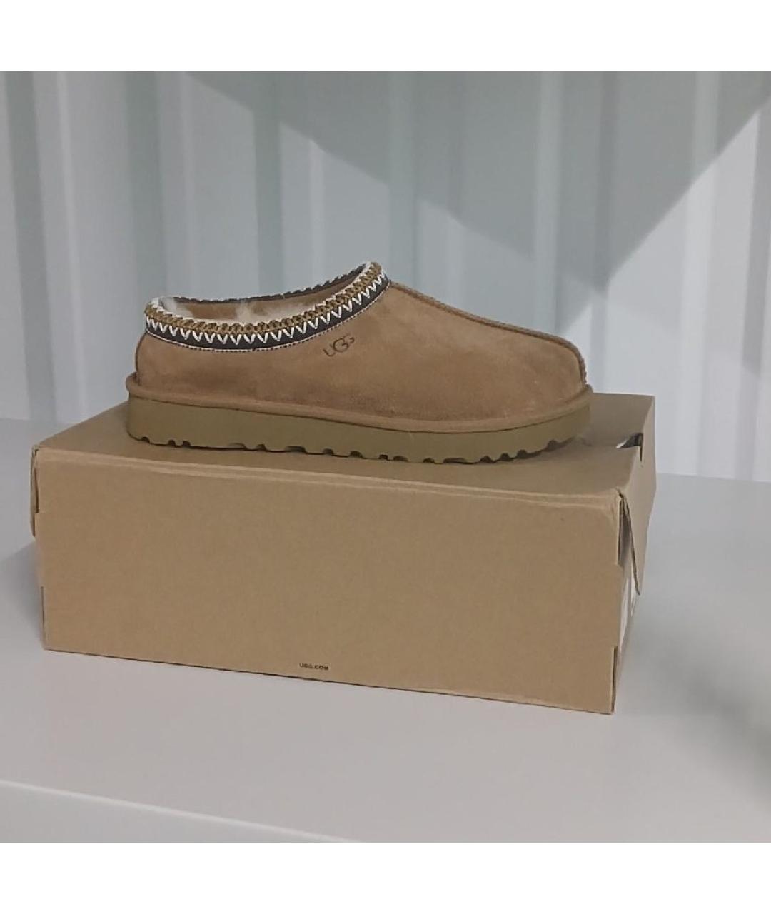 UGG Коричневые замшевые мюли, фото 7