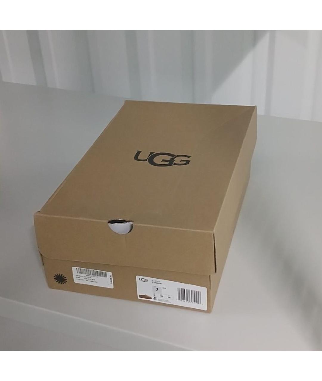 UGG Коричневые замшевые мюли, фото 9