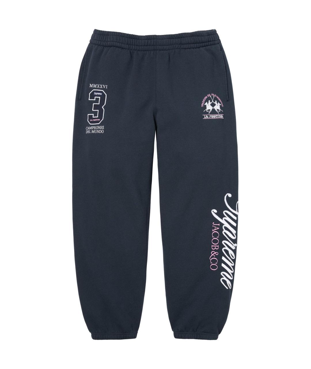 SUPREME Темно-синие спортивные брюки и шорты, фото 1