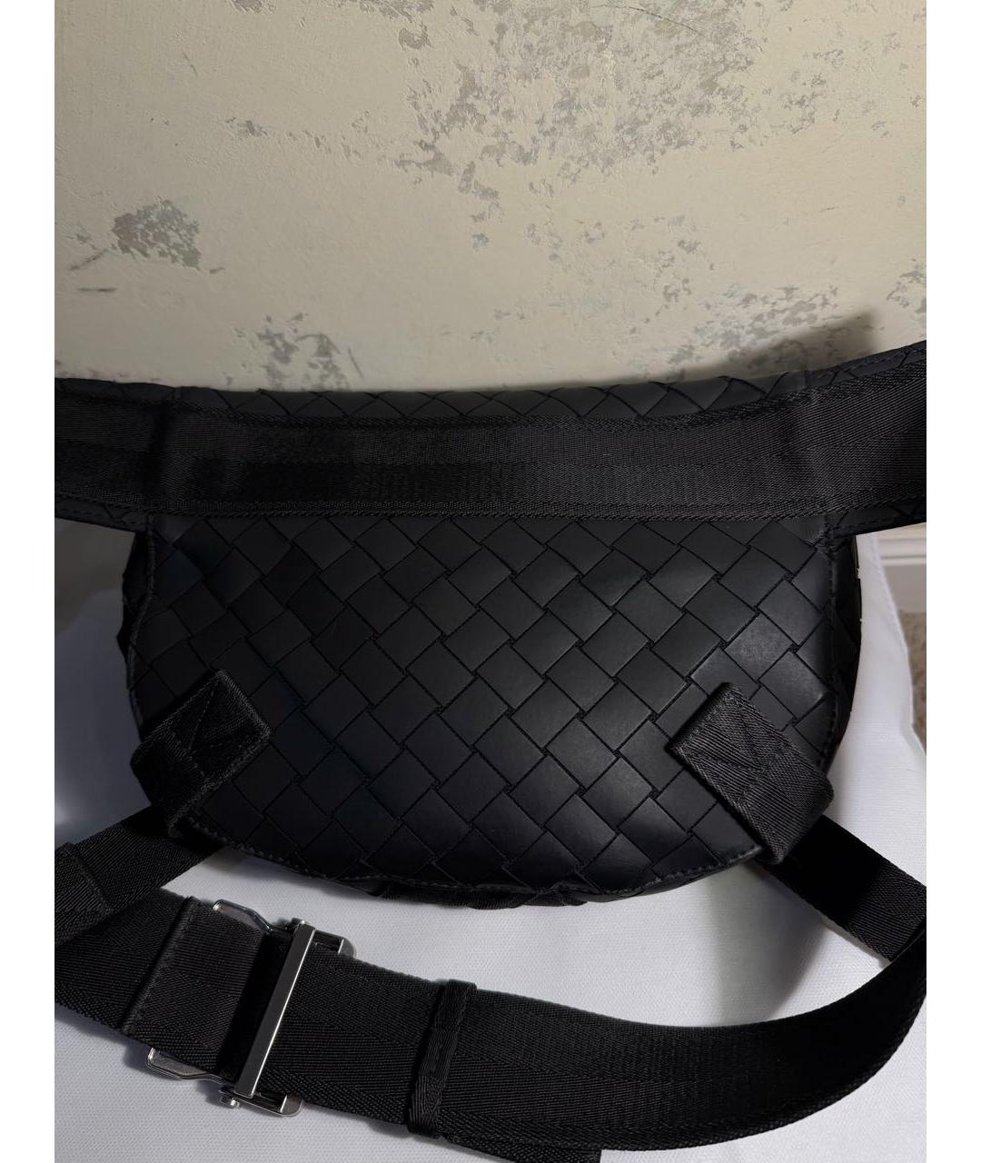 BOTTEGA VENETA Черная поясная сумка, фото 4